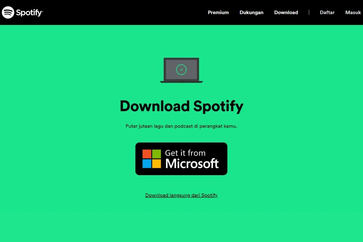 cara download Spotify di laptop Windows 10