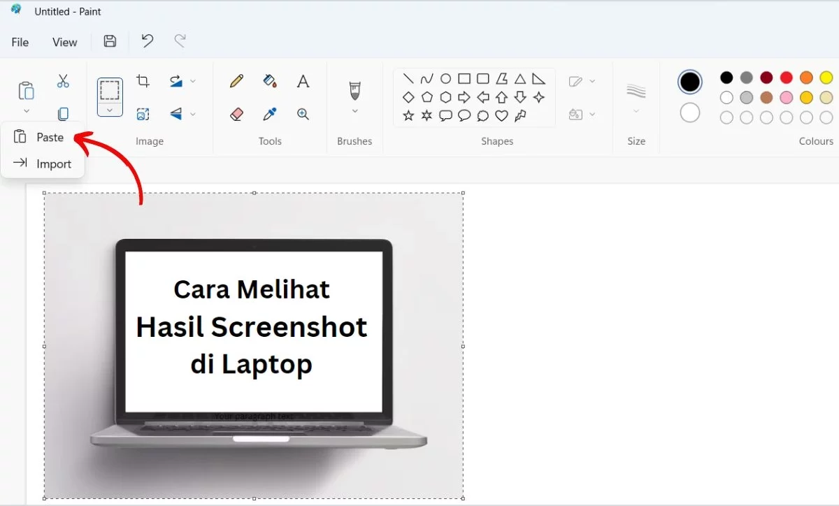 cara melihat hasil screenshot di laptop Windows