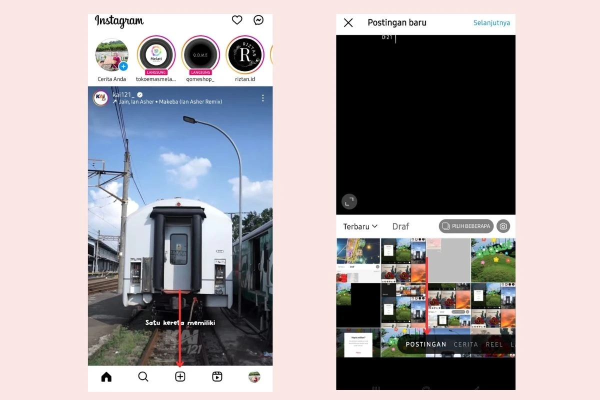 bagaimana cara upload video panjang di Instagram